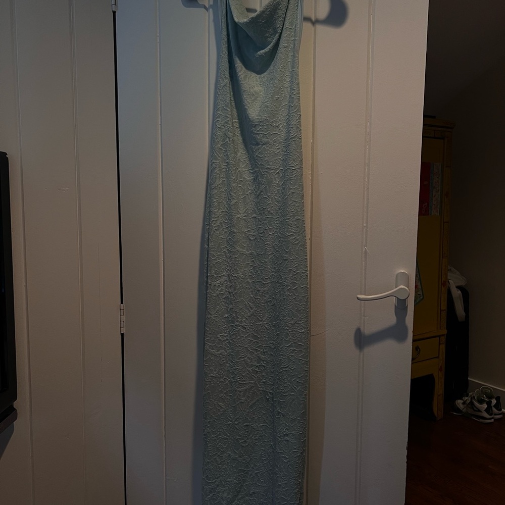 Elegant Light  Maxi Blue Lace Dress